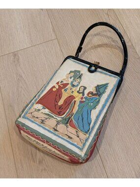 Vintage 1950s Soure Bag New York German Renaissance Novelty Handbag